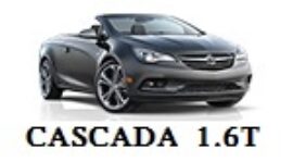 A black opel cascada 1.6t convertible car displayed with its model name.