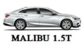 Silver chevrolet malibu 1.5t sedan profile view.