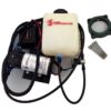 Electric water pump with reservoir and mounting hardware.