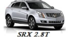 Silver cadillac srx 2.8t suv.