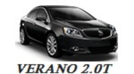 Black buick verano 2.0t sedan against a white background.