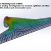 Cfd analysis of airflow through an intercooler, highlighting fluid dynamics for performance optimization.