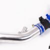 High-performance silicone and metal aftermarket intercooler pipe for automotive use.