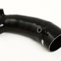 Blue silicone hose for automotive use.