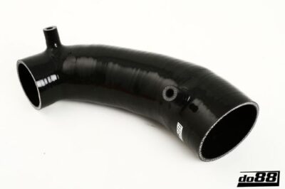 Blue silicone hose for automotive use.